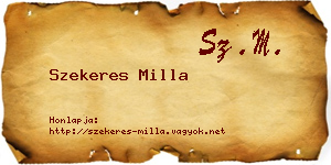 Szekeres Milla névjegykártya